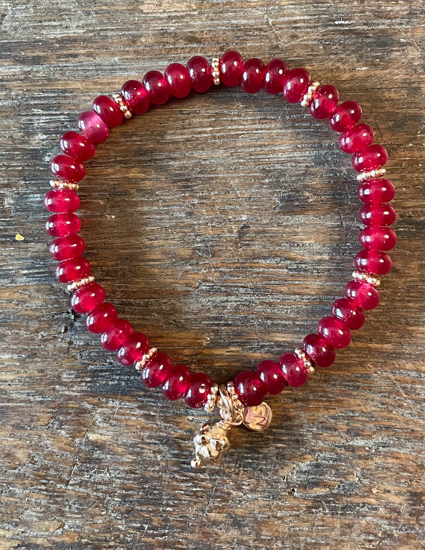 Armband Mira Granatrot
